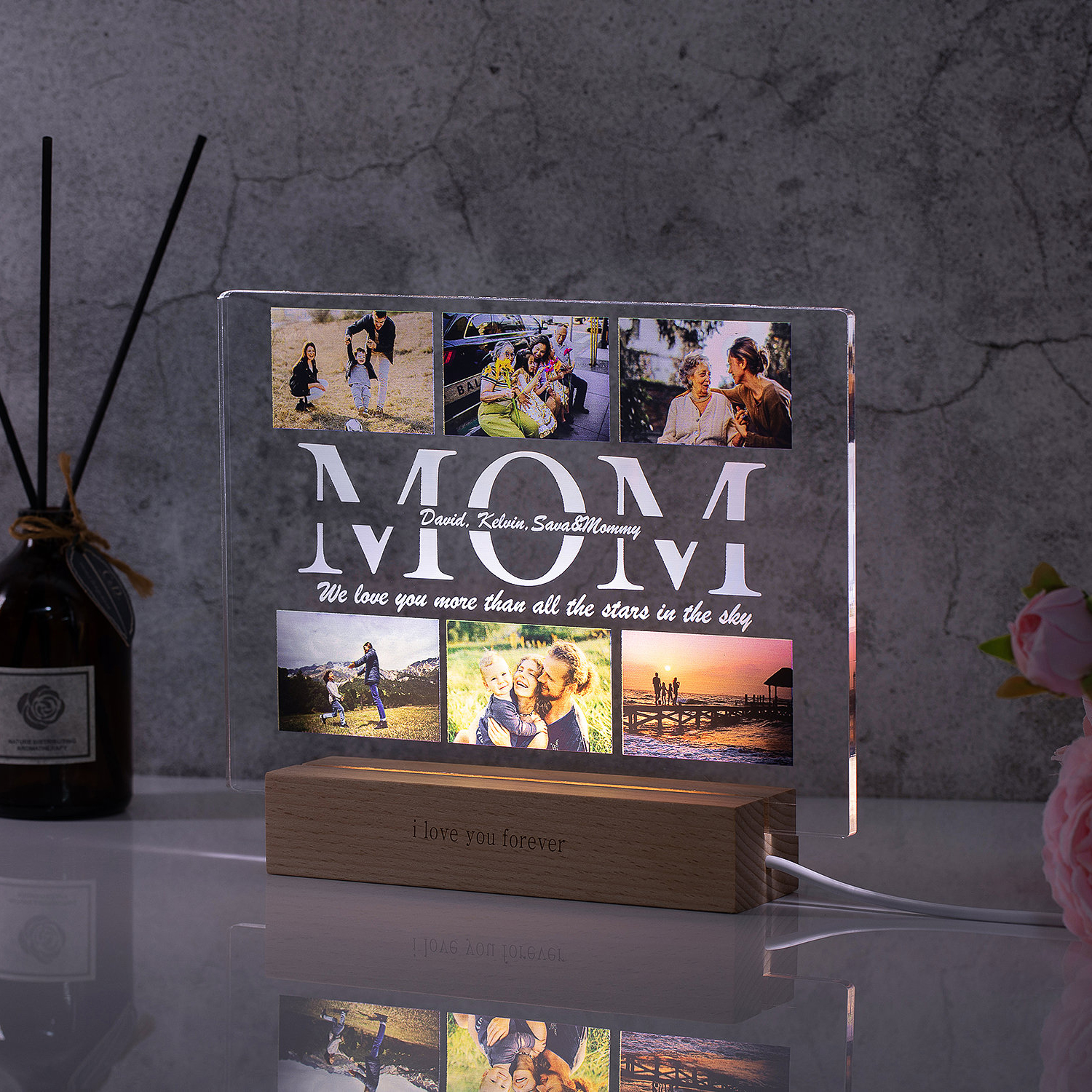 Photography Bulb - Personalized Custom Photo Text 3D Acrylic