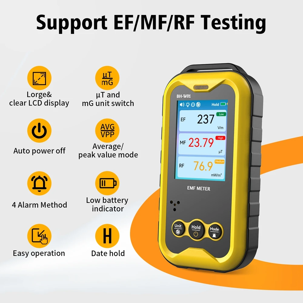 Intervalometer Timer - 3in1 EMF Meter Electric Field Magnetic