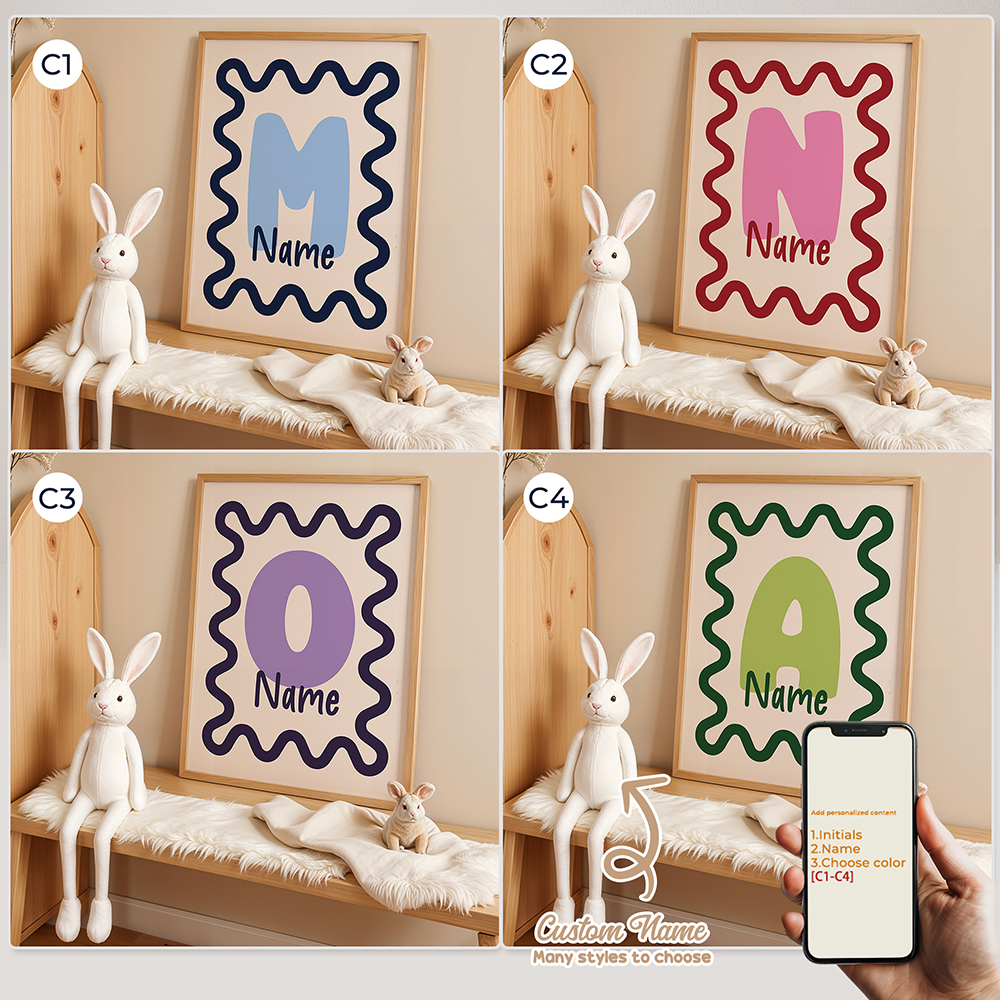 Photography Angle - Personalized Custom Name Cartoon Child Striped