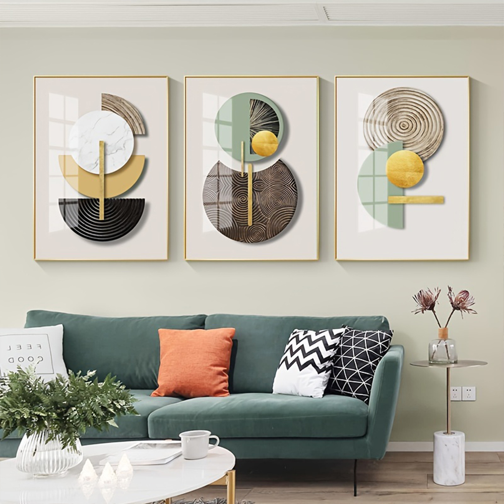 Frameless Golden Green Abstrac - مراجعة Photography Angle وسعره