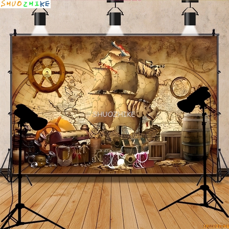 Retro Pirate Treasure Map Back - مراجعة Photography Mapped وسعره