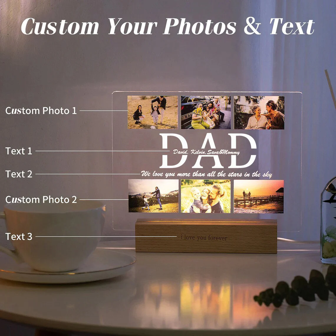 Personalized Custom Photo Text - مراجعة Photography Bulb وسعره