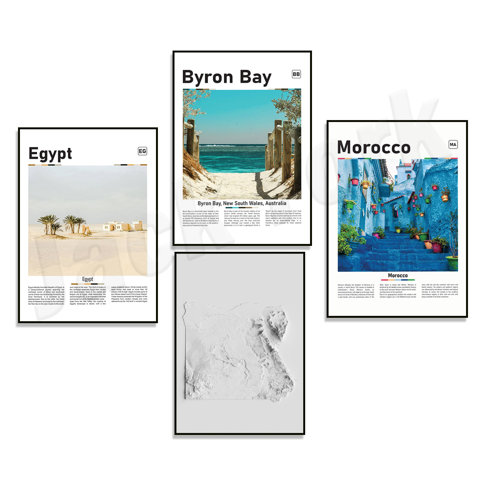 Egypt relief map print, Morocc - مراجعة Photography Mapped وسعره