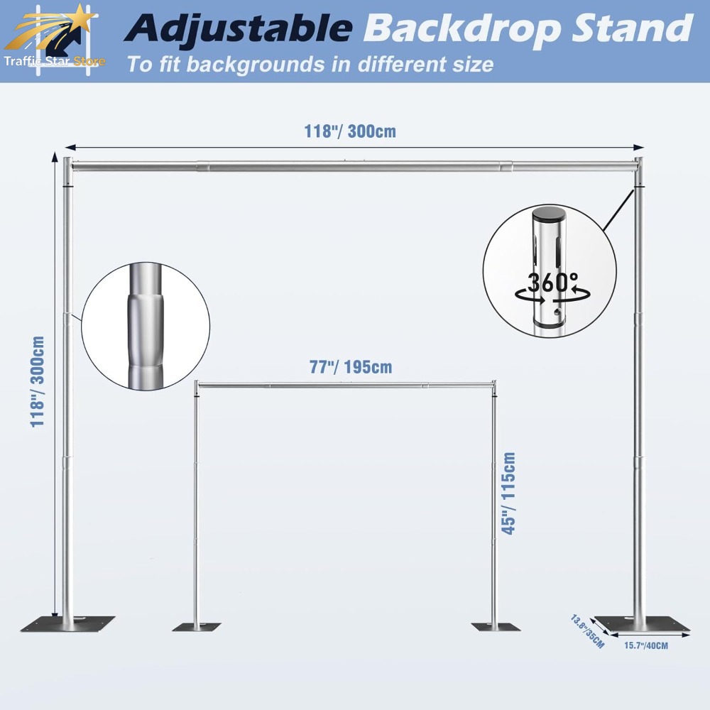 Heavy Backdrop Stand Kit 10x10 - مراجعة Backdrop Stand Kit وسعره
