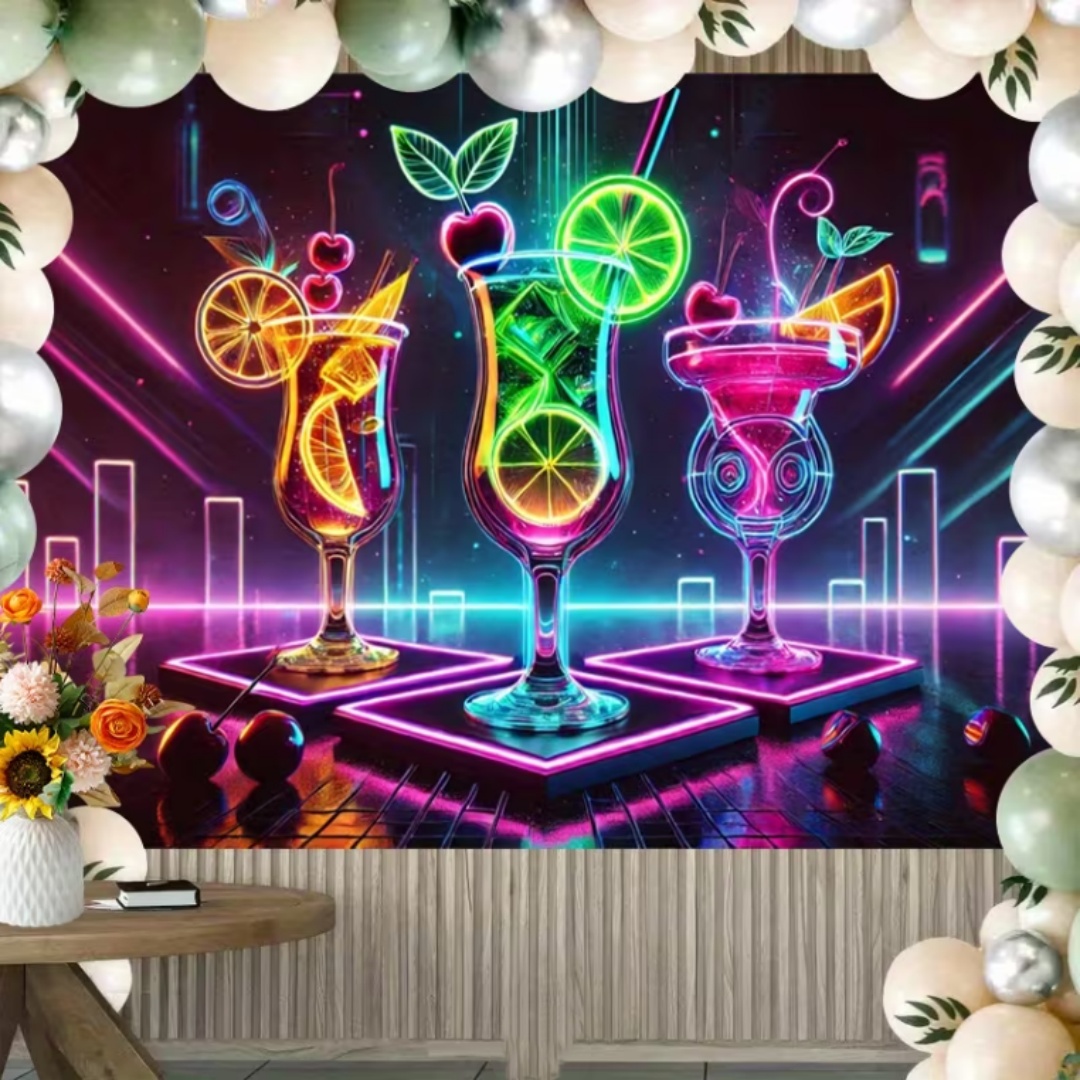 Beach Tiki Bar Colorful Cockta - مراجعة Photography Composition وسعره