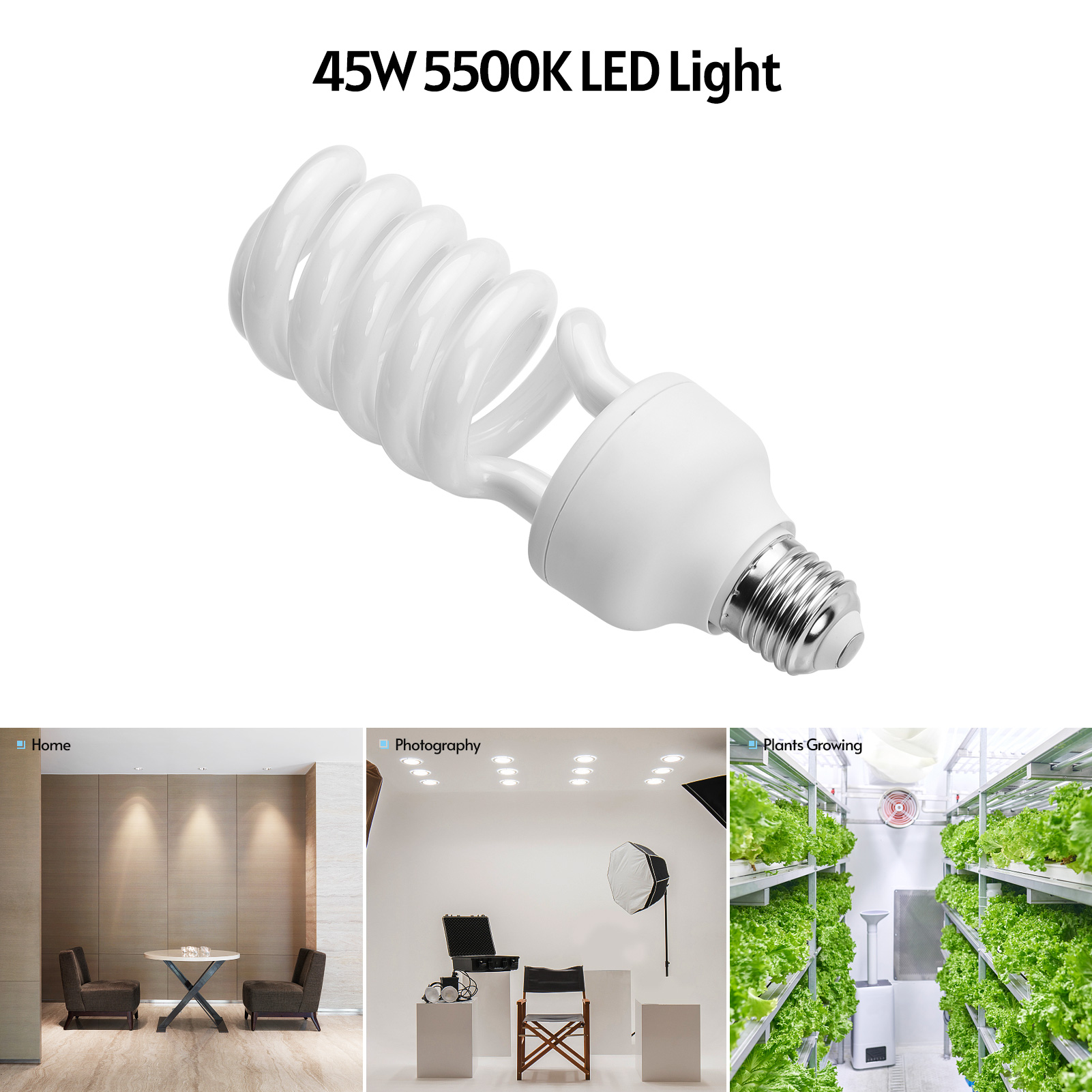 45W Spiral Fluorescent Light B - مراجعة Photography Bulb وسعره
