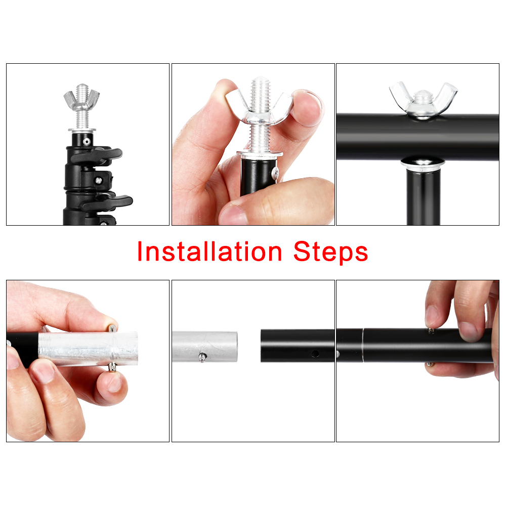 Photography T-shape Background - مراجعة Backdrop Stand Kit وسعره
