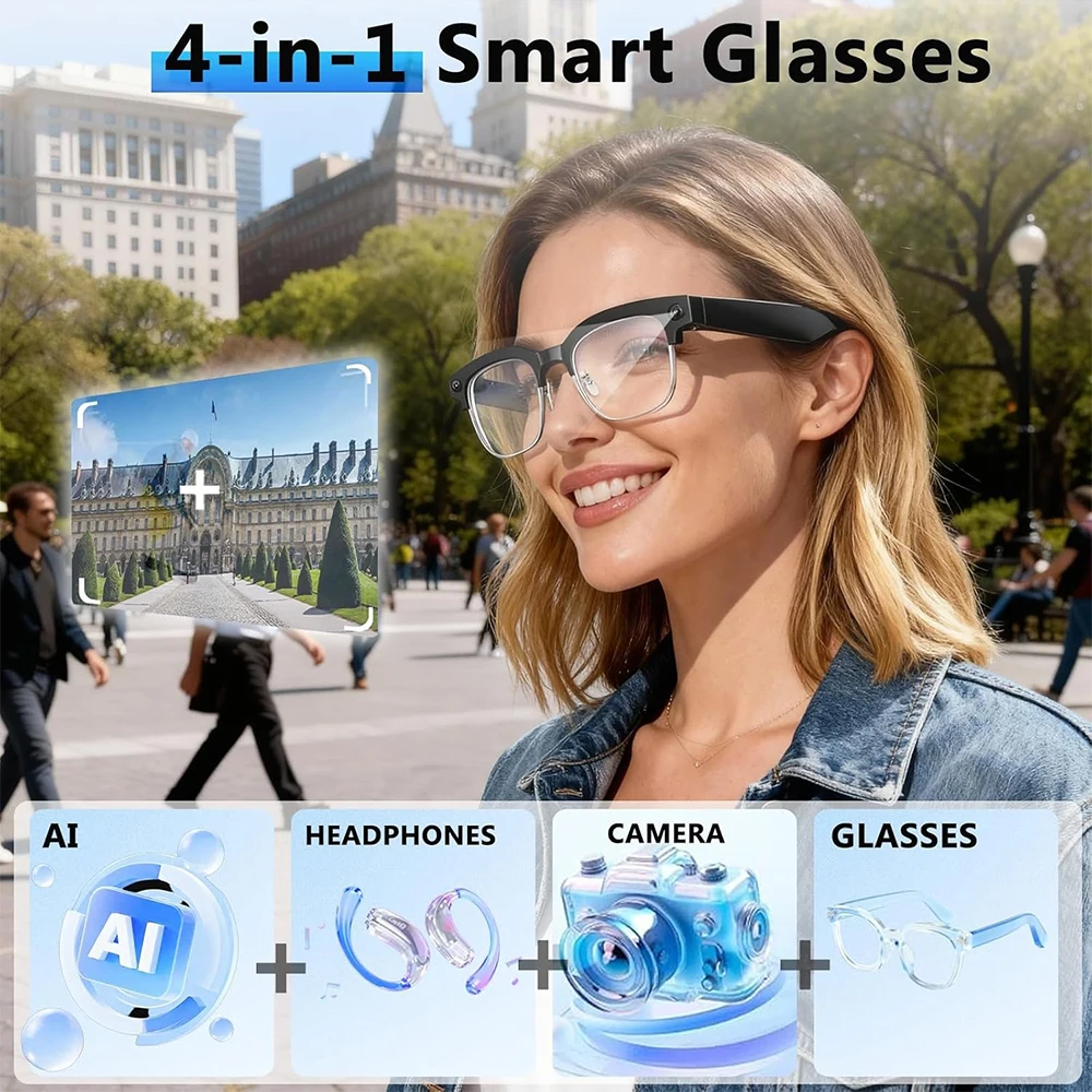 4K Smart AI Glasses 8MP Camera - مراجعة Photography Japanese وسعره