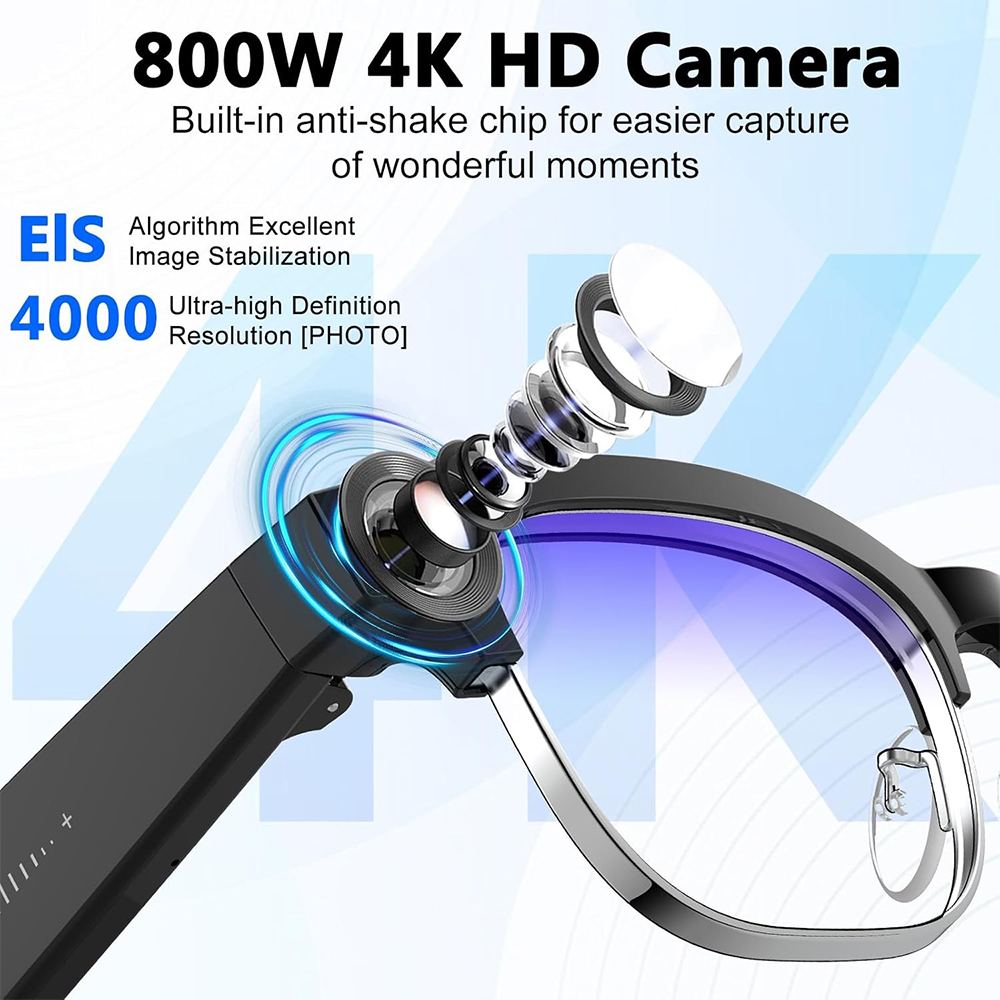 4K Smart AI Glasses 8MP Camera - مراجعة Photography Japanese وسعره