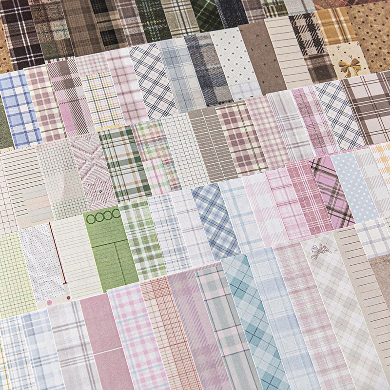 50pcs Creative Plaid Decor Scr - مراجعة Photography Journal وسعره