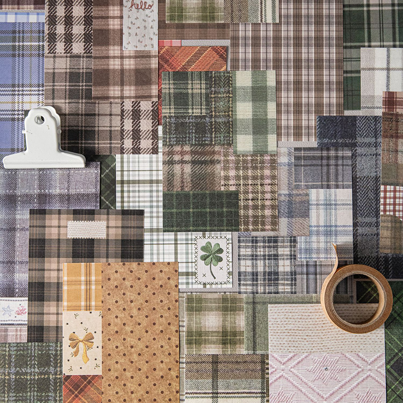 50pcs Creative Plaid Decor Scr - مراجعة Photography Journal وسعره