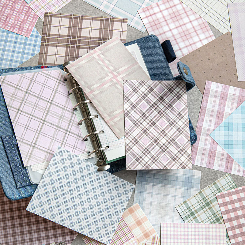50pcs Creative Plaid Decor Scr - مراجعة Photography Journal وسعره