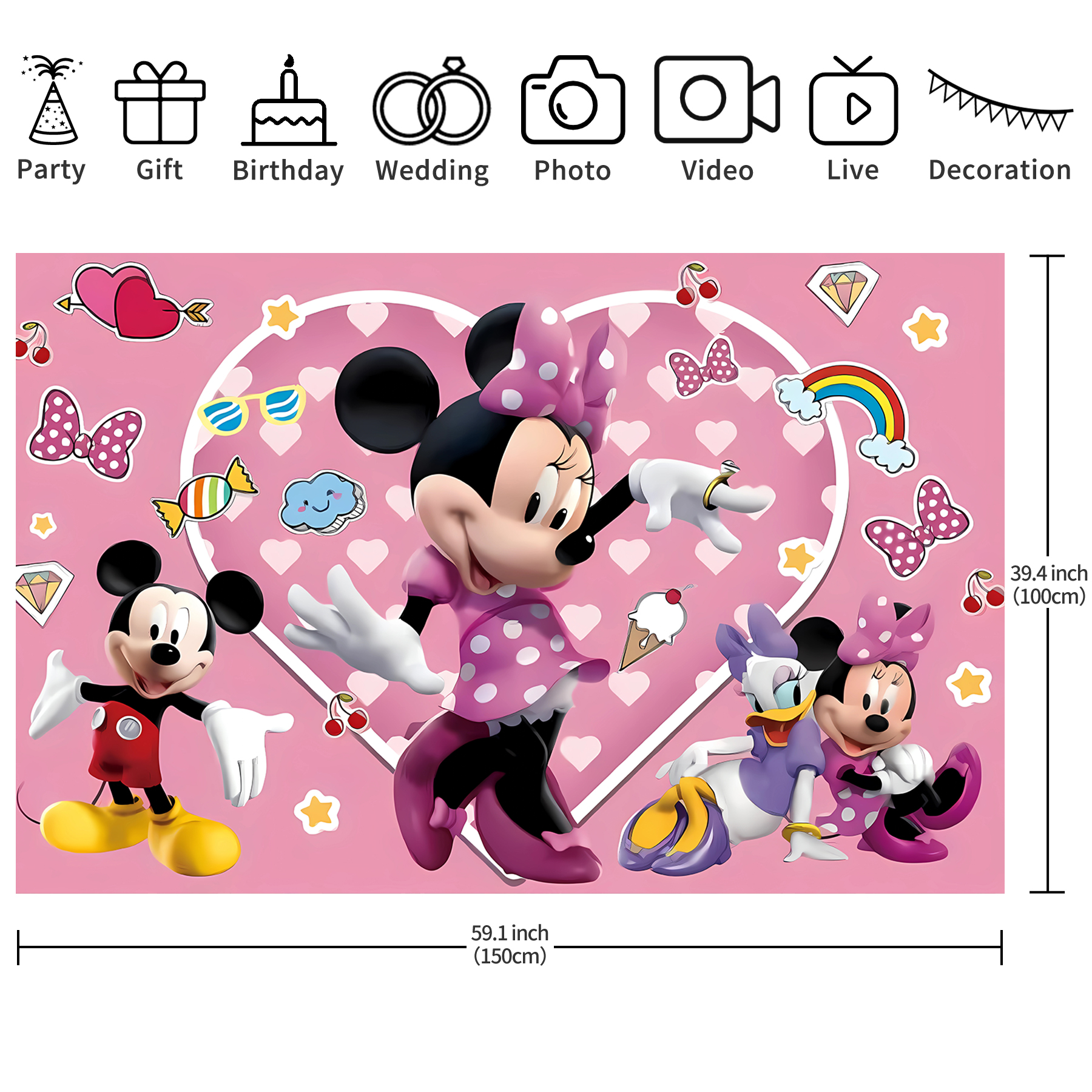 Disney Minnie Mickey Birthday  - مراجعة Photography Composition وسعره