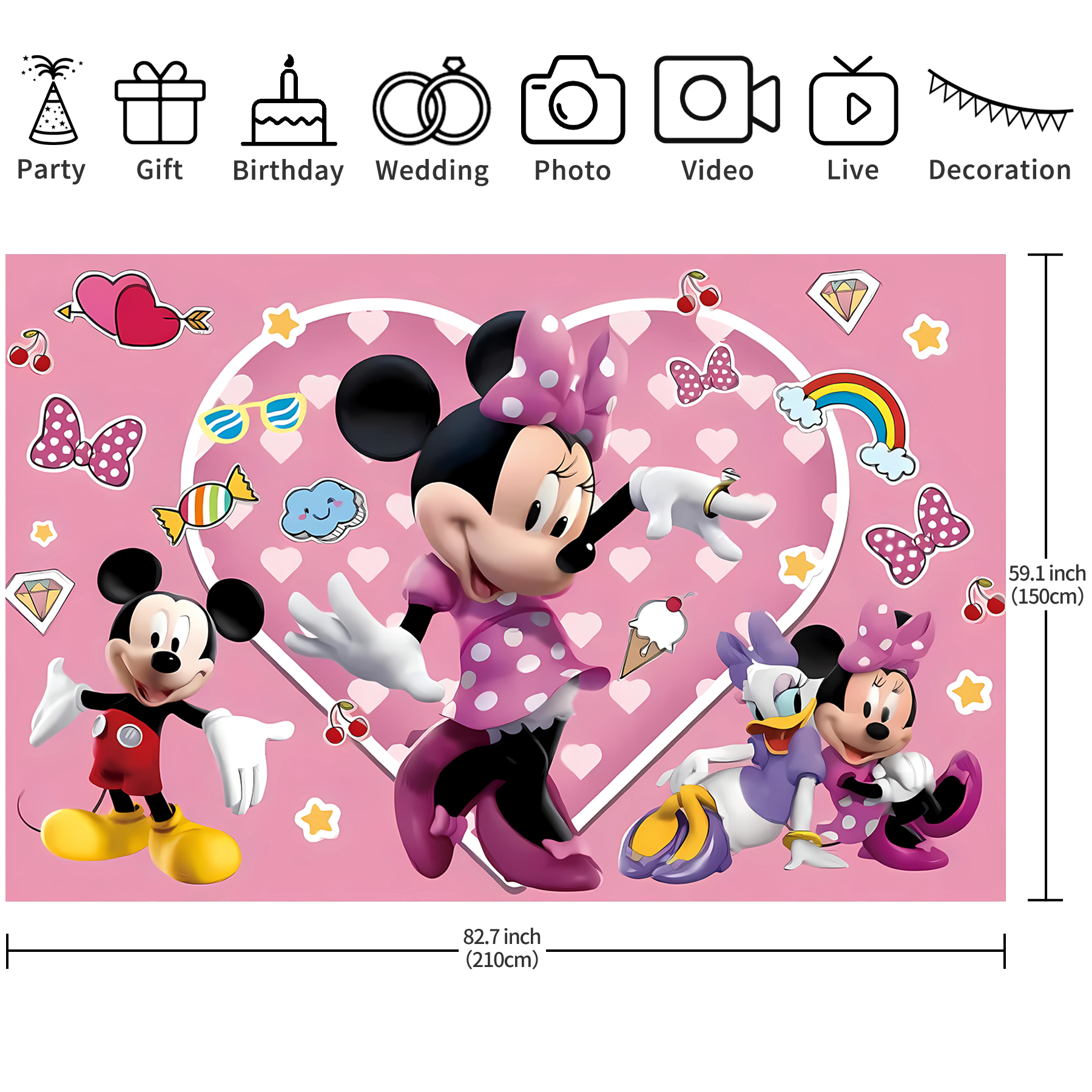 Disney Minnie Mickey Birthday  - مراجعة Photography Composition وسعره