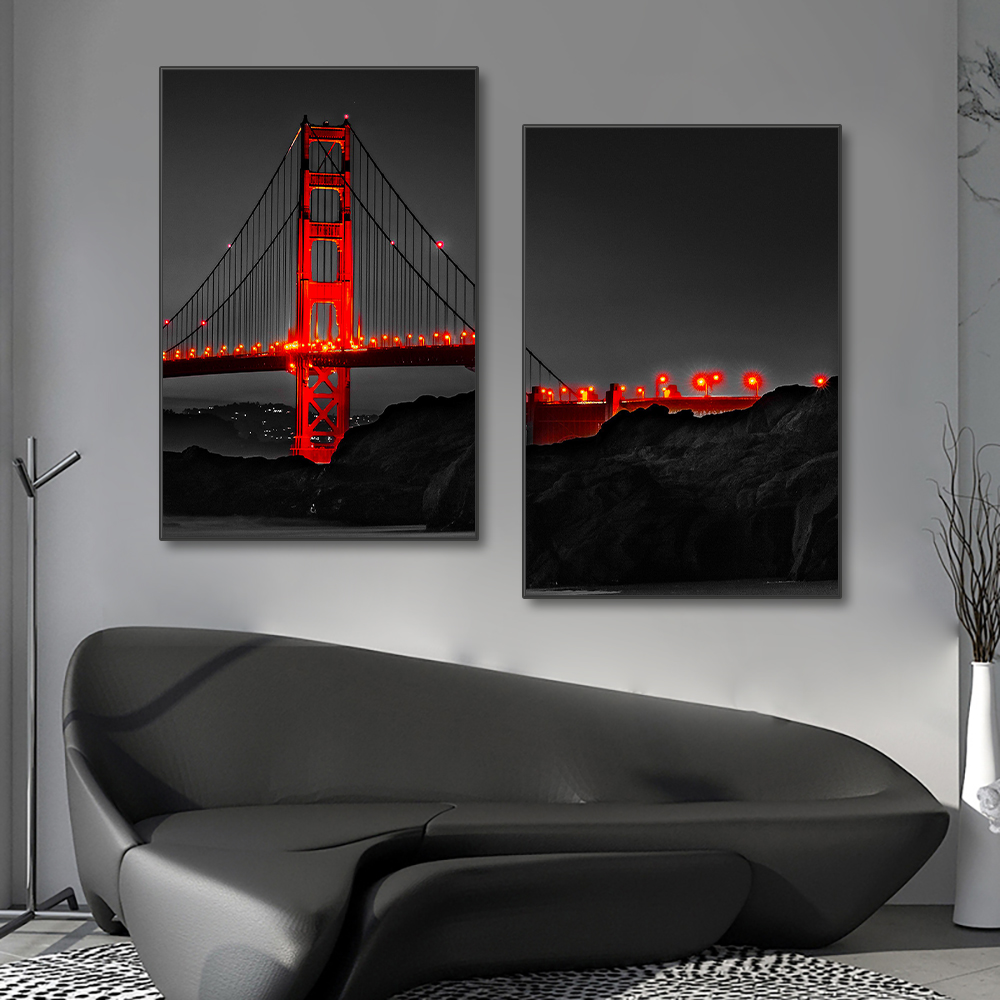 3PCS Frameless Poster Golden G - مراجعة Photography Angle وسعره