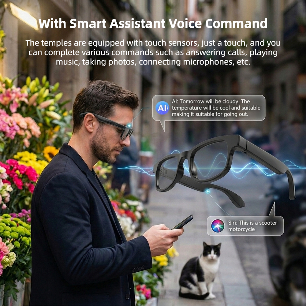 AI Smart Glasses Touch Control - مراجعة Photography Japanese وسعره