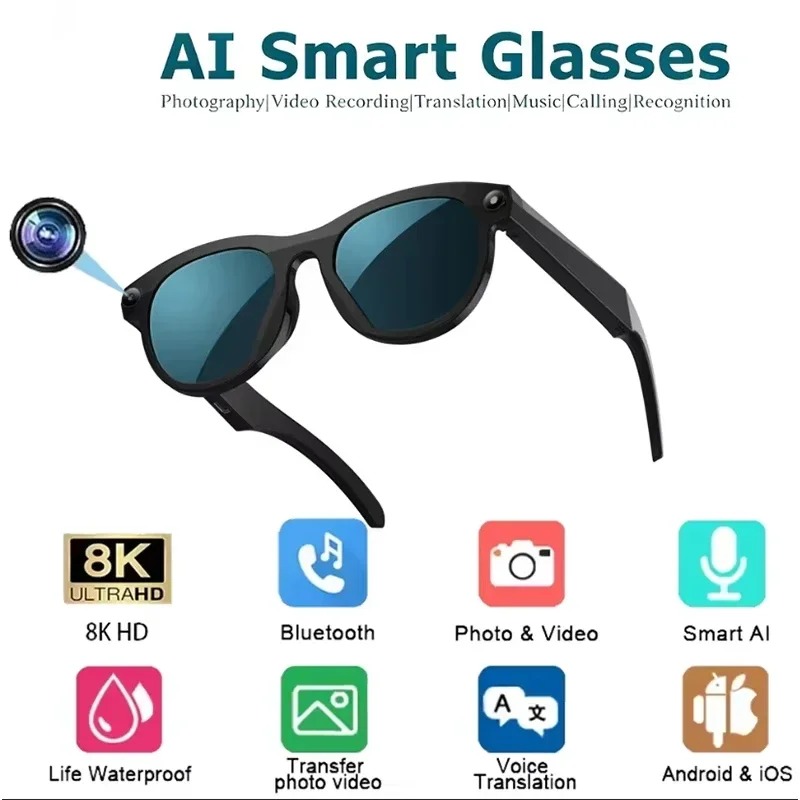 8KHD Smart AI Glasses Color Ch - مراجعة Photography Japanese وسعره