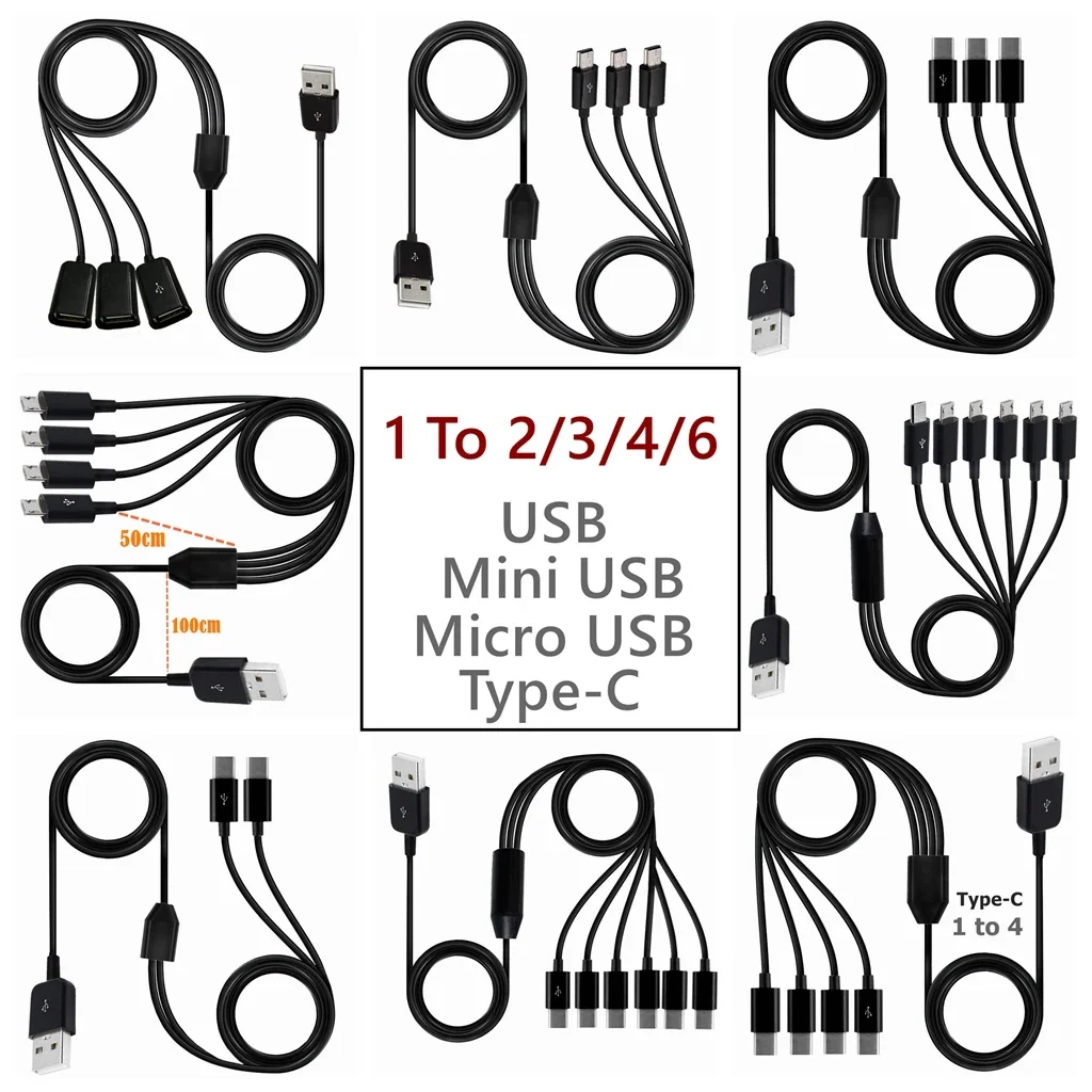 Type-C 1 To 4 6 Port Type C US - مراجعة Photography Date وسعره