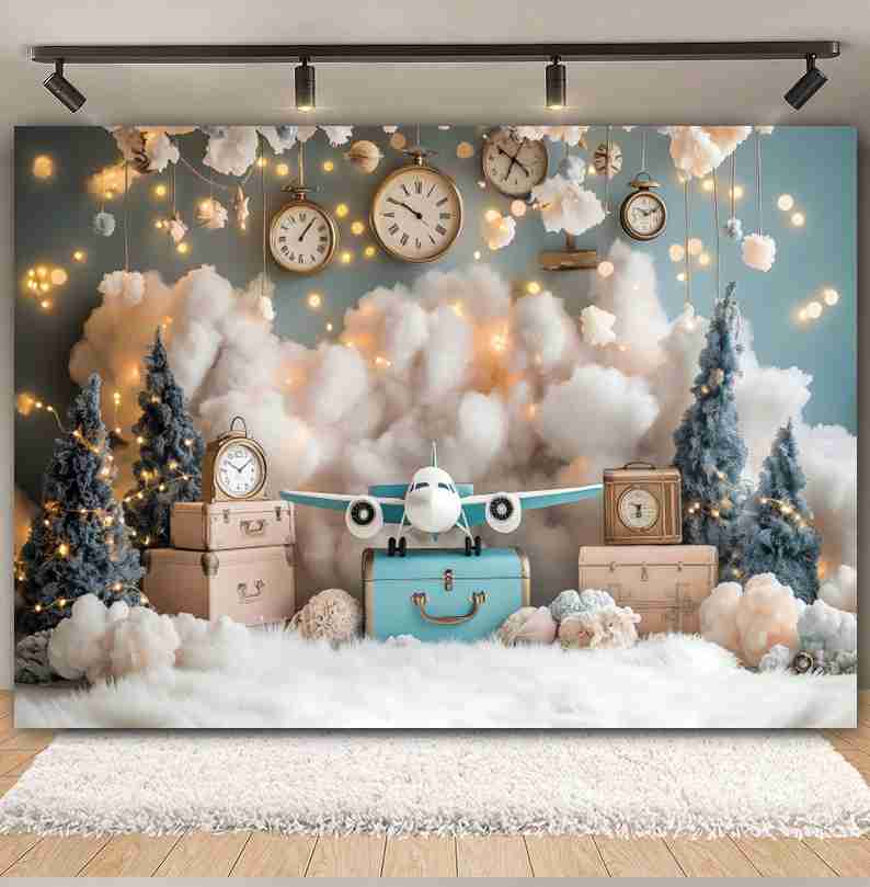 Baby Shower Hot Air Balloon Ai - مراجعة Photography Mapped وسعره
