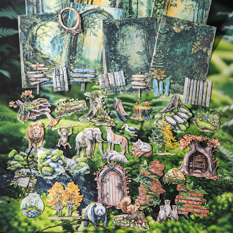 100pcs/box forest animals Deco - مراجعة Photography Journal وسعره