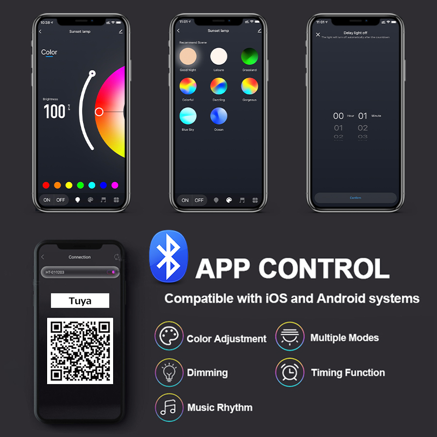 Smart Sunset Lamp Tuya LED Nig - مراجعة Photography Bulb وسعره