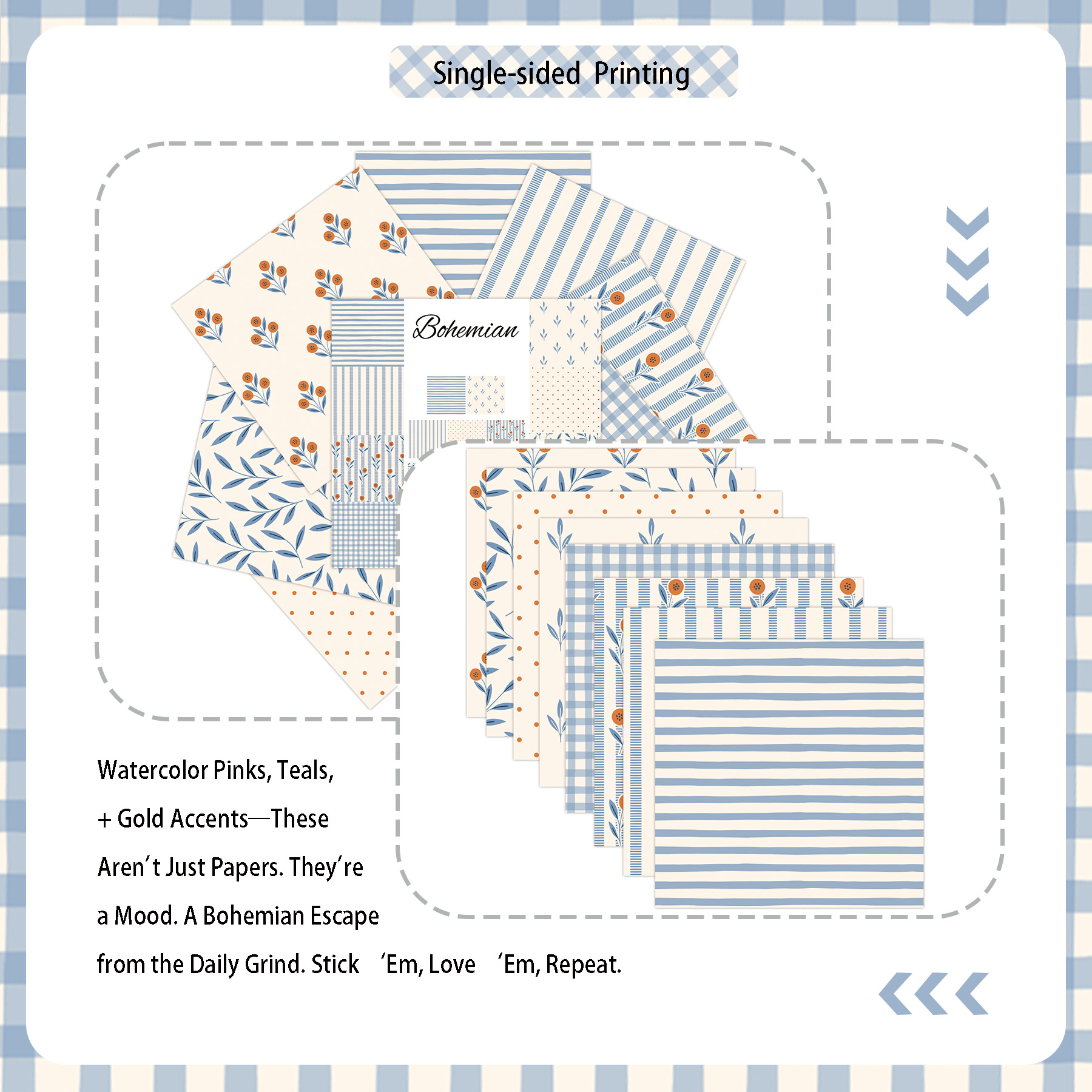 8 Sheets Fresh Plaid Scrapbook - مراجعة Photography Journal وسعره