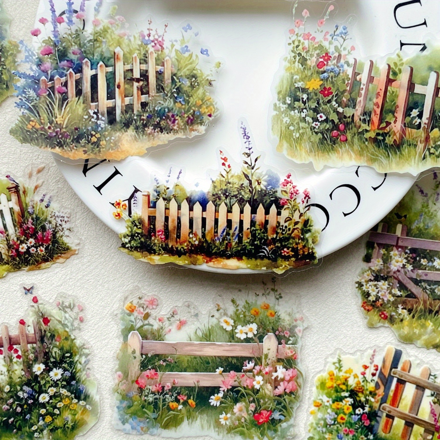 10pcs Plant Flowers Sticker PE - مراجعة Photography Journal وسعره