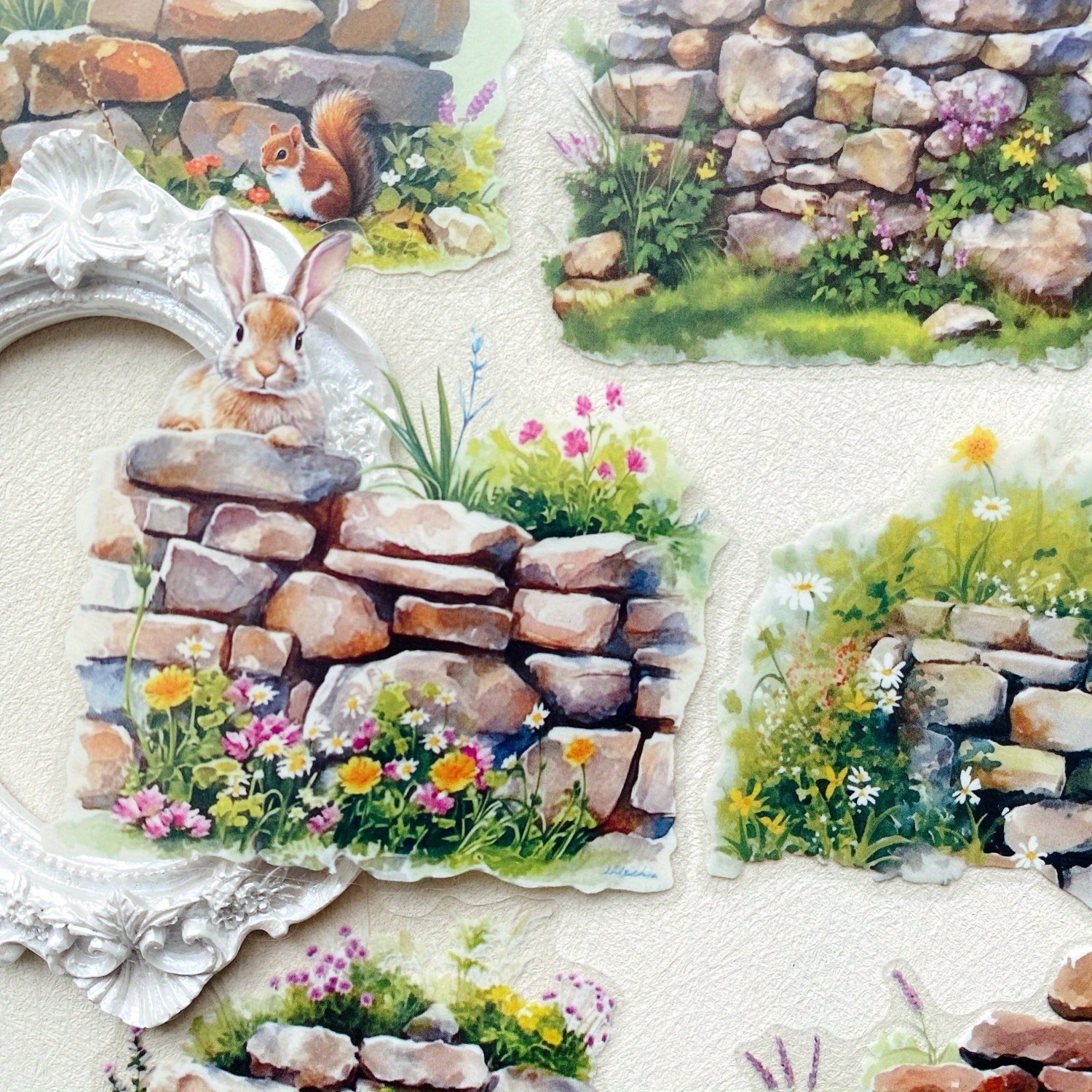 10pcs Plant Flowers Sticker PE - مراجعة Photography Journal وسعره