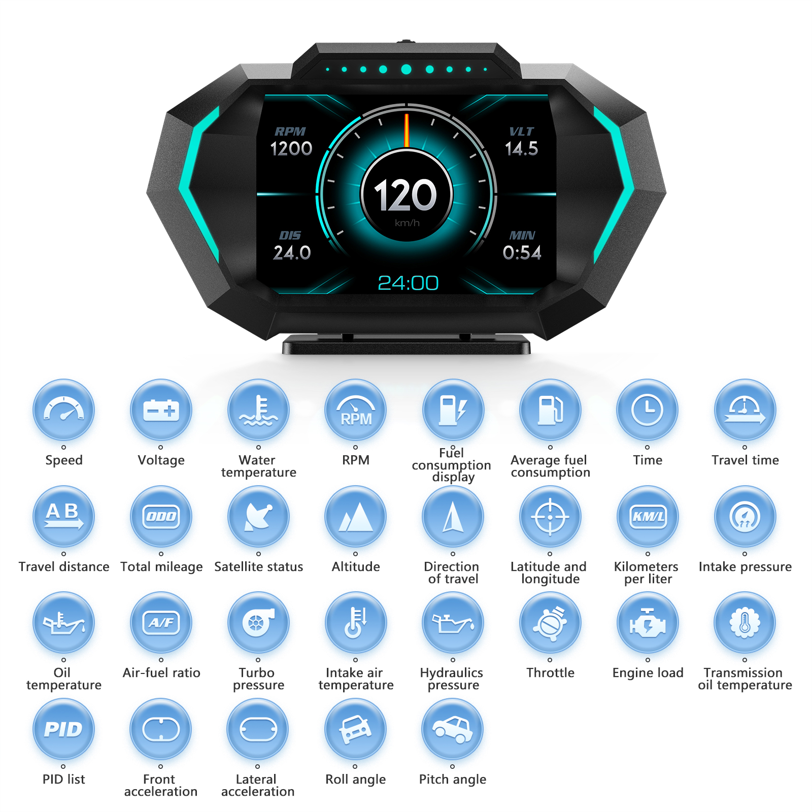 P24 Car OBD+GPS Head Up Displa - مراجعة Intervalometer Timer وسعره