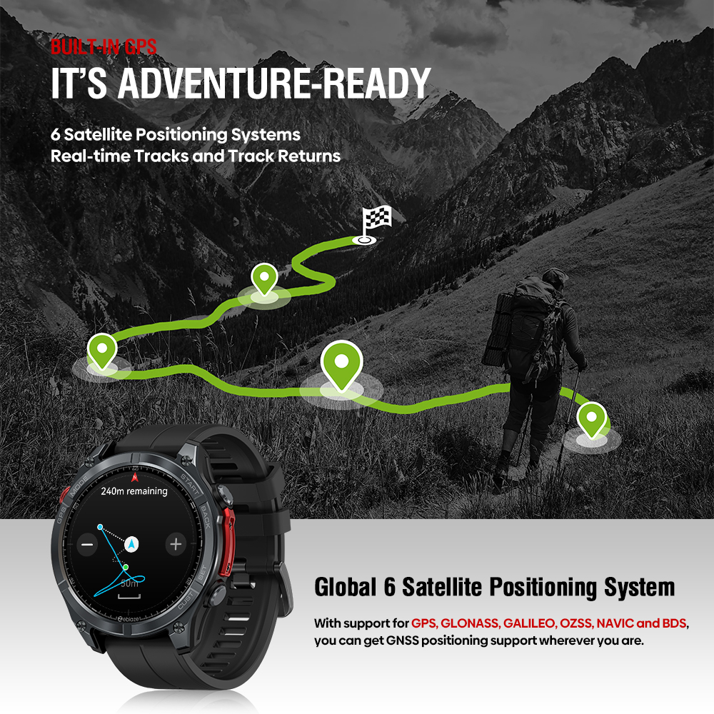 NEW Zeblaze Stratos 4 GPS Smar - مراجعة Intervalometer Timer وسعره