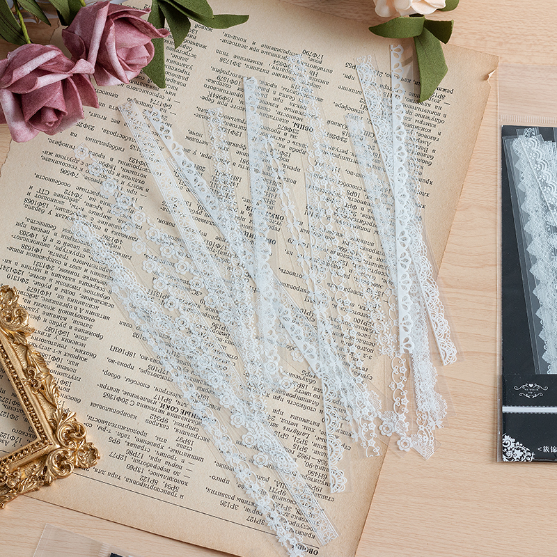 30pcs Retro Floral White Lace  - مراجعة Photography Journal وسعره