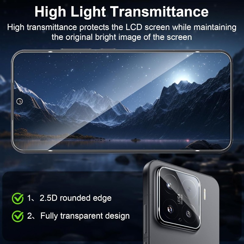2Pcs Screen Protectors With 2P - مراجعة Xiaomi Photography Kit 15 Ultra وسعره