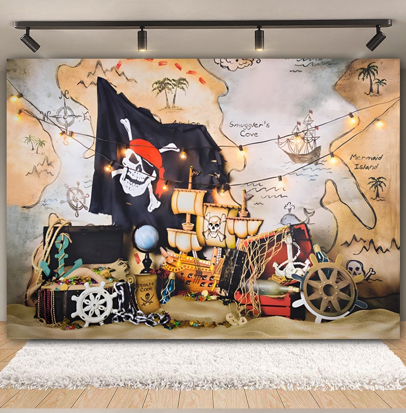 Pirate Theme Kids Birthday Par - مراجعة Photography Mapped وسعره
