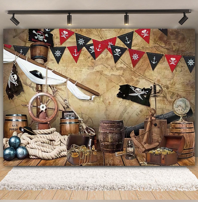 Pirate Theme Kids Birthday Par - مراجعة Photography Mapped وسعره