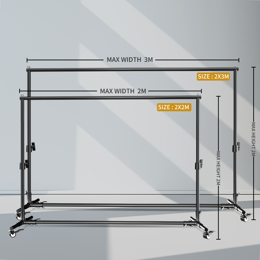 SH 2X2M / 2X3M Background Stan - مراجعة Backdrop Stand Kit وسعره