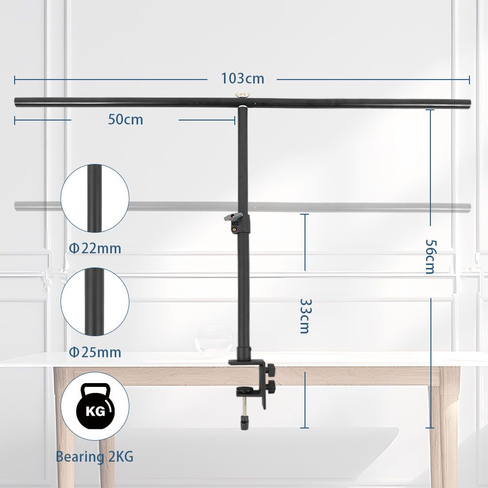 Adjustable Small Desk T-shaped - مراجعة Backdrop Stand Kit وسعره