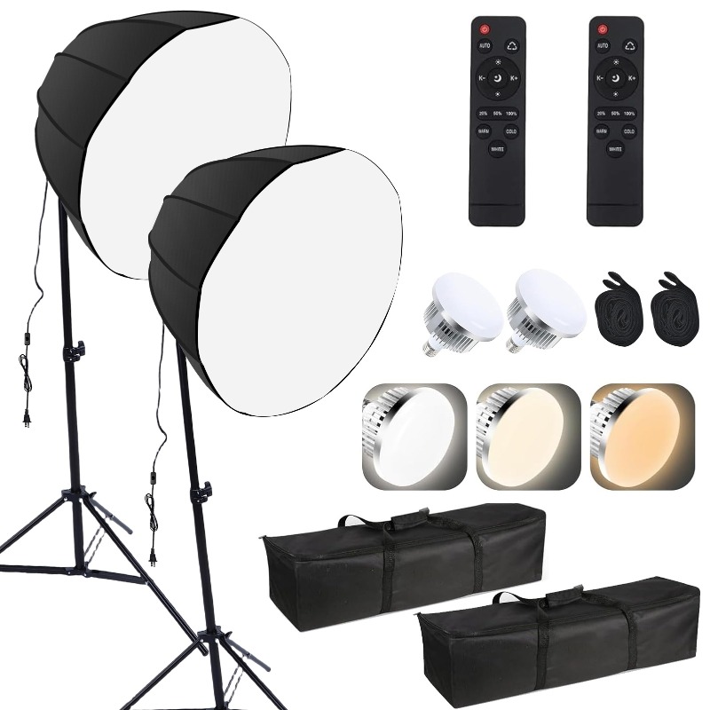 2 Sets Photography Lights Kit  - مراجعة Photography Bulb وسعره