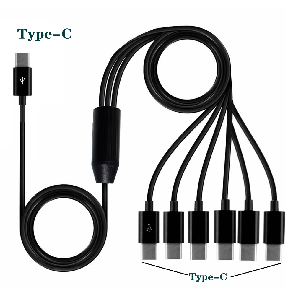 Type-C 1 Male to 2 3 4 6 Port  - مراجعة Photography Date وسعره