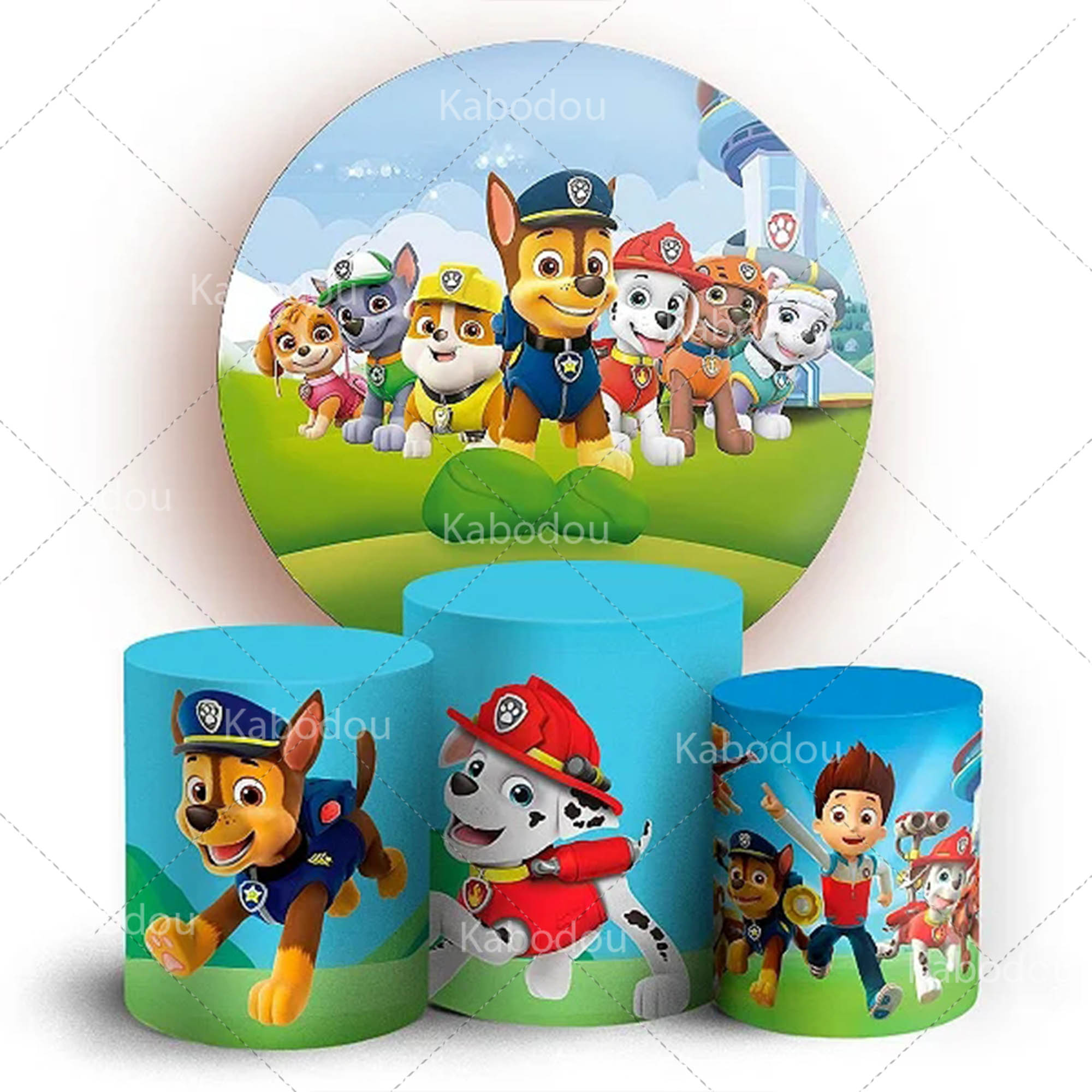 Paws Patrols Round Backdrop Do - مراجعة Photography Composition وسعره