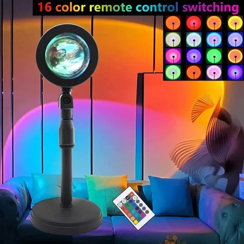 16 Color Sunset Lamp,RGB Mood  - مراجعة Photography Bulb وسعره