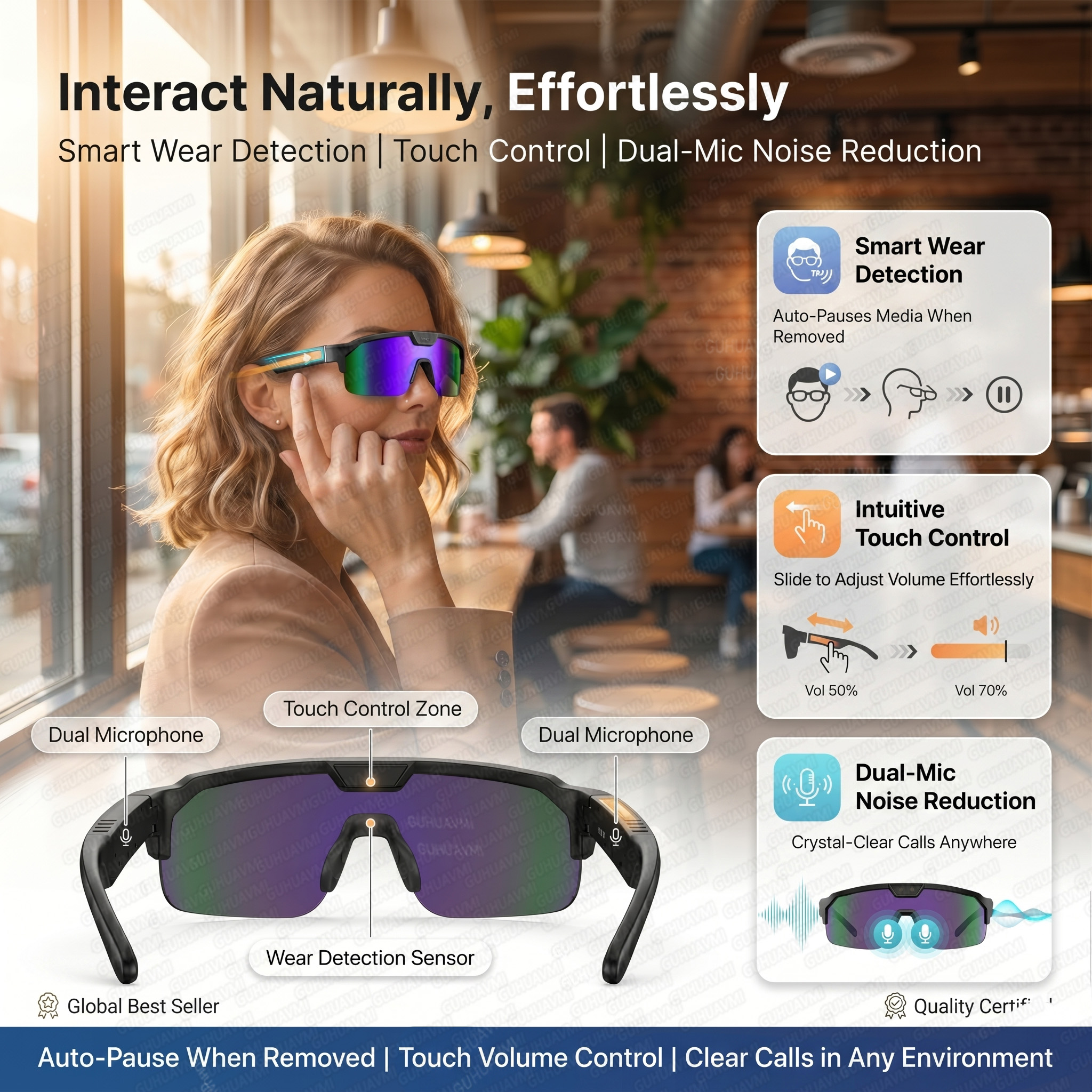 Smart Glasses with 4K HD Anti- - مراجعة Photography Japanese وسعره