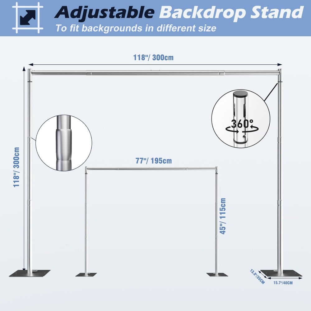 Heavy Duty Backdrop Stand Kit  - مراجعة Backdrop Stand Kit وسعره